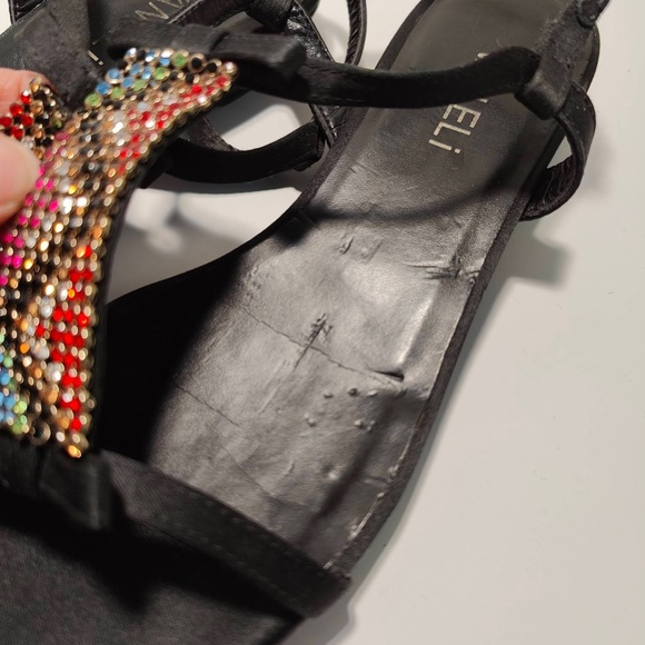 Vaneli Satin Embellished Multicolor Rhinestone Sandal, size 7, NEW - Picture 7 of 10